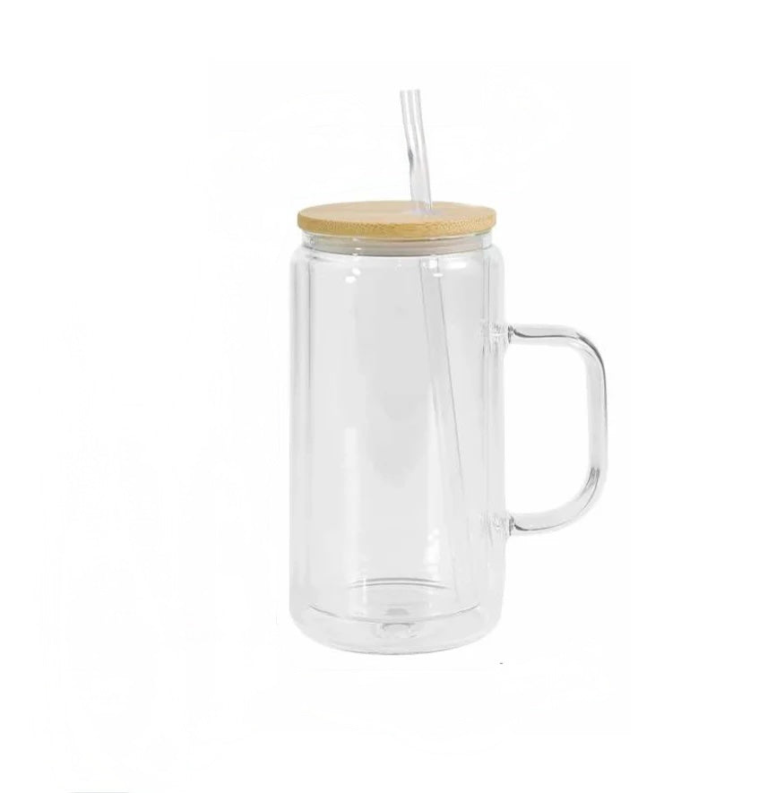 16oz Glass w/ handle
