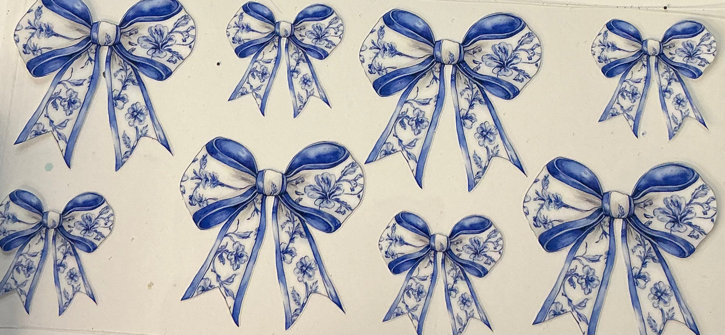 101. Blue & White Bows