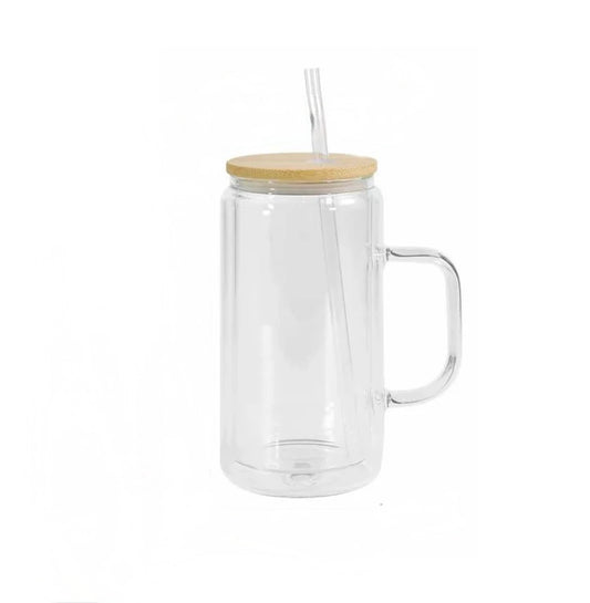 16oz Glass w/ handle